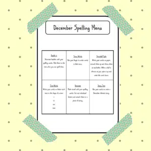 Phonics Spelling Menu