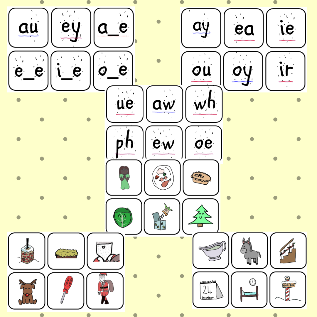 Phase 5 Flashcard Grapheme and Pictures - Petal Resources