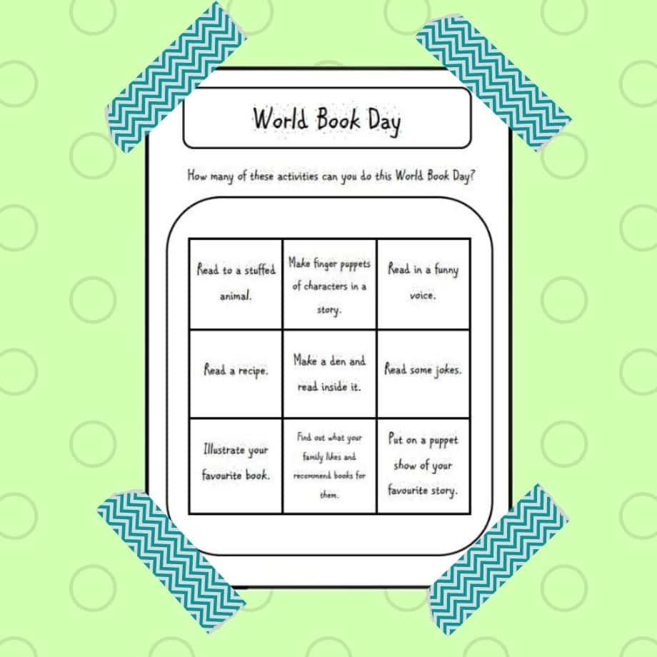 World Book Day Free Home Education Printable Petal Resources