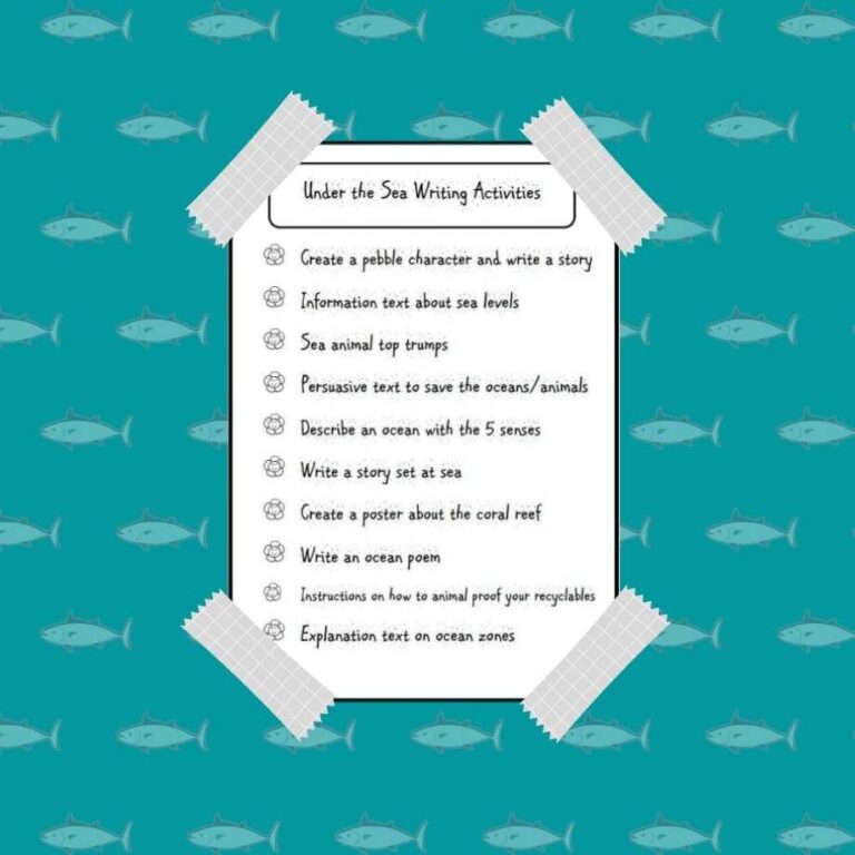 Under the Sea Writing Activities Free Download - Petal Resources