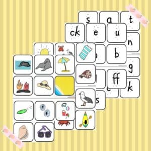 Free Phase 2 Beach Graphemes and Flashcards - Petal Resources