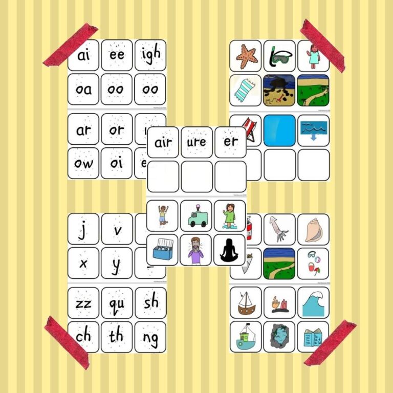 Phase 3 Beach Graphemes and Flashcards - Petal Resources