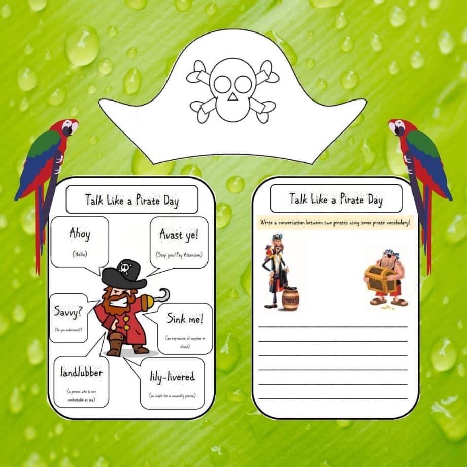 Talk Like a Pirate Day Free Printable Download Petal Resources