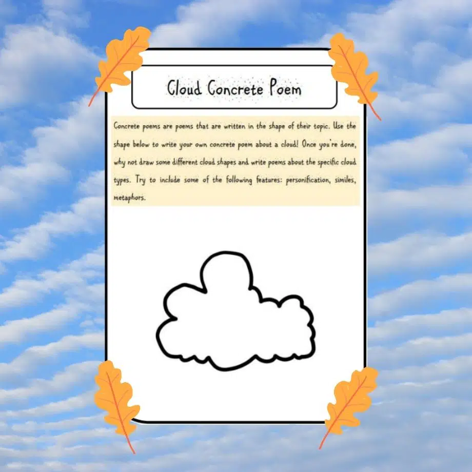 cloud concrete poem