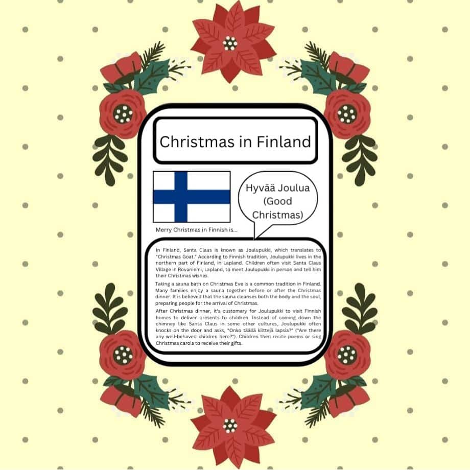 traditions for Christmas in Finland